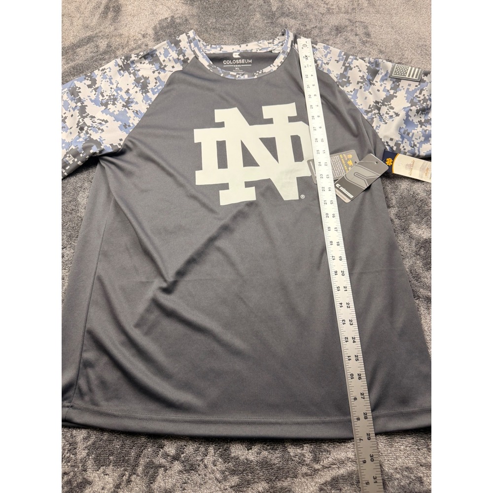 Colosseum Notre Dame Fighting Irish OHT Military Camo Long Sleeve Shirt Mens XL - Picture 7 of 9